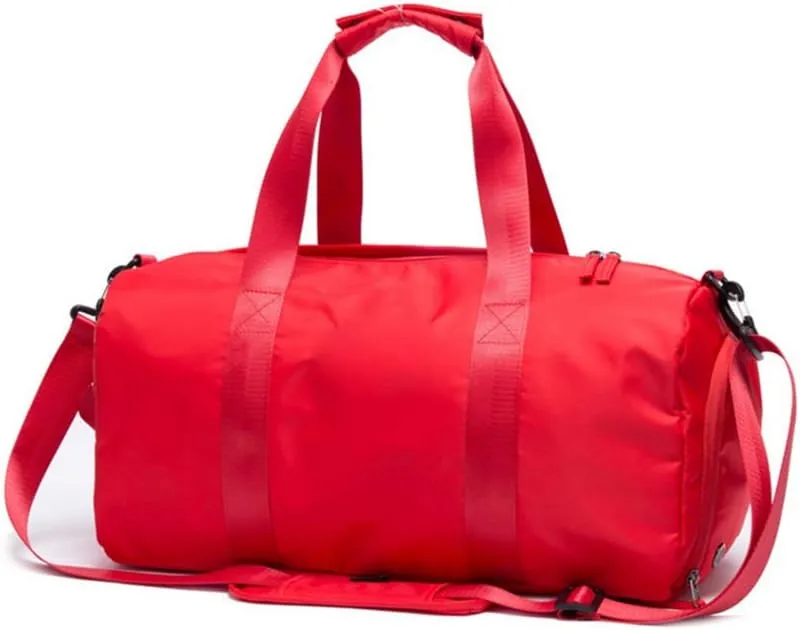 PinPle Sport Gym Bag Travel Duffel Bag with Shoe Compartment and Dry Wet Separation Layer for Men & Women (Fashion Red)