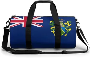 Pitcairn Lslands Flag Gym Duffel Bag for Women Men Dry Wet Pocket Travel Tote