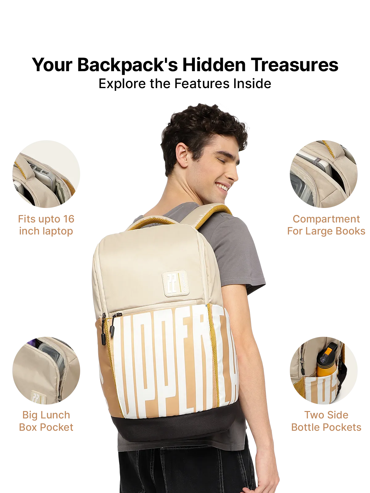 Pixel 03 2024 Beige Backpack