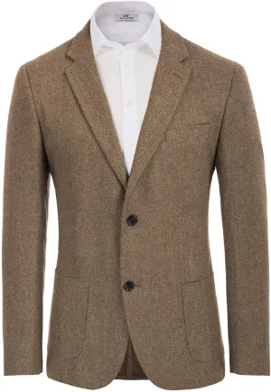 PJ PAUL JONES Men's Herringbone Tweed Blazer British Wool Blend Sport Coat Jacket