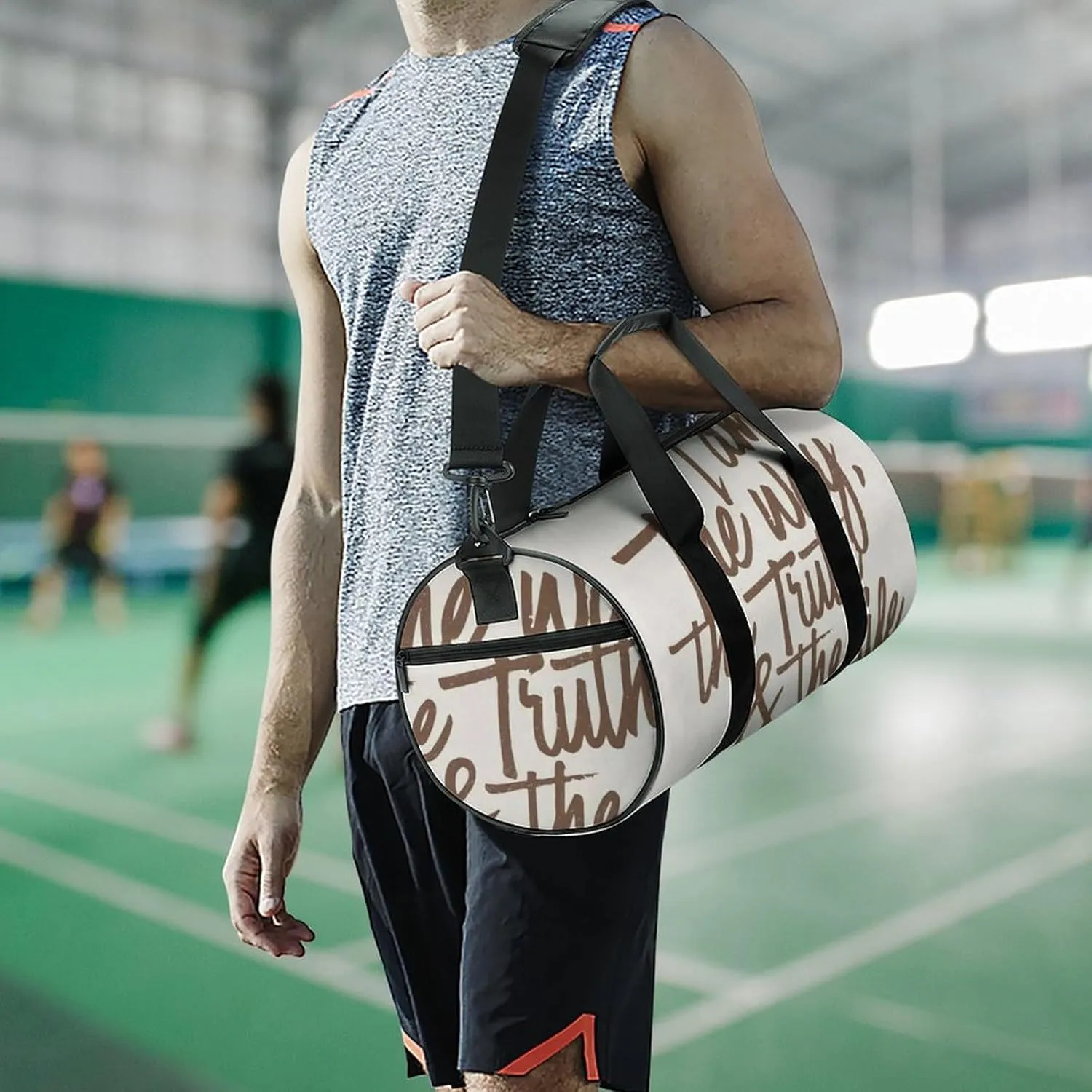 Plant Sage Green Leaves Fitness Bag Waterproof And Stain Resistant Suitable for Unisex