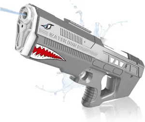Pool Toy Water Gun Squirt for Kids Adults, IP67 Waterproof Auto Suction Electric Shark Water Gun Blaster Party Garden Backyard Summer Outdoor Beach Game High Powered Shooting 100  Times Long Range