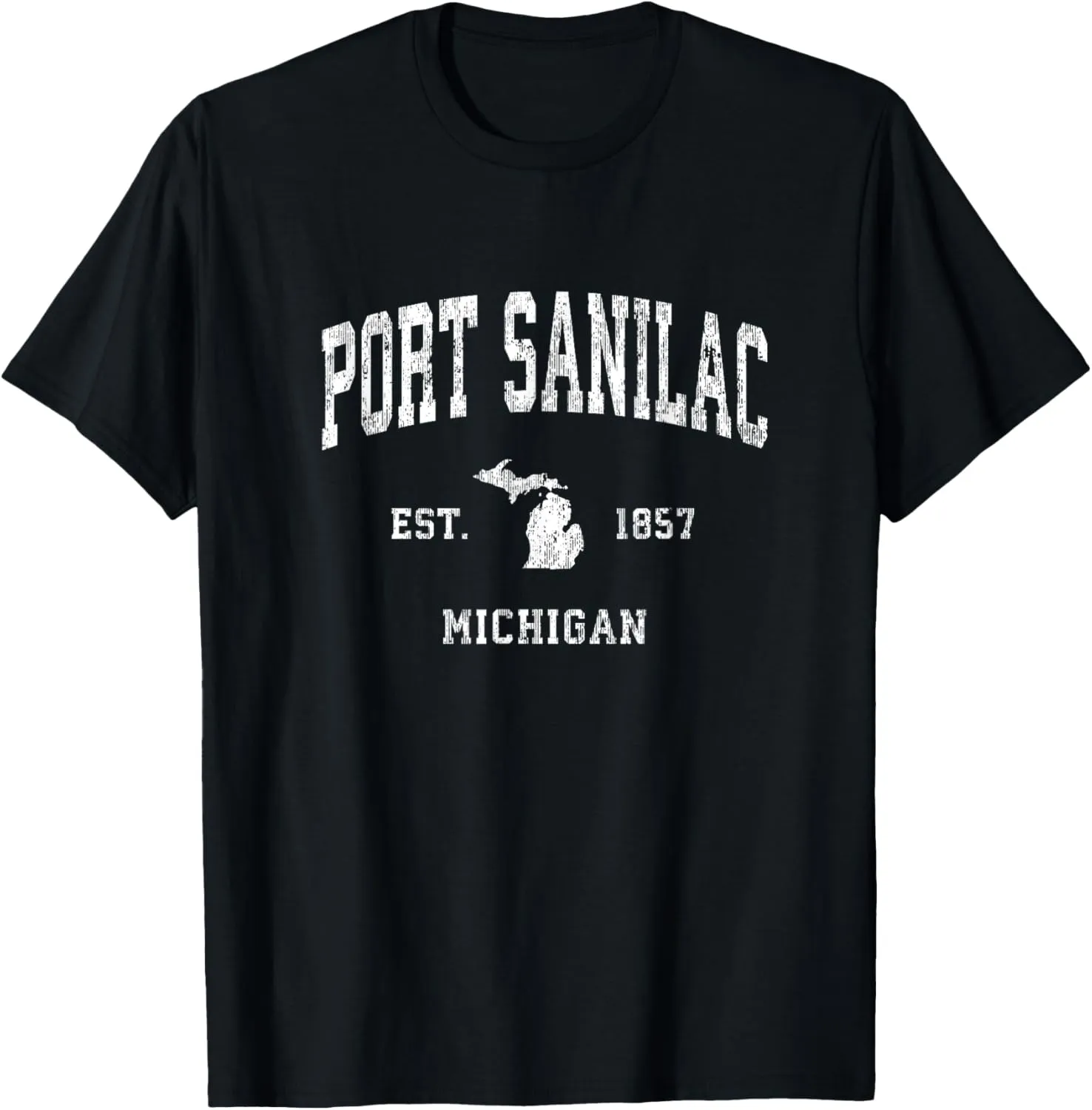 Port Sanilac Michigan MI Vintage Athletic Sports Design T-Shirt