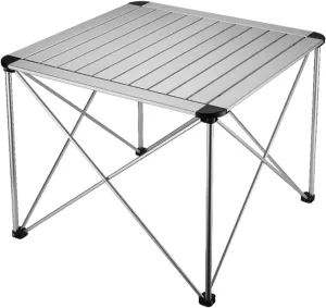 Portable Camping Table, Lightweight Folding Table with Aluminum Table Top and Carry Bag, Easy to Carry, Perfect for Outdoor, Picnic, Hiking,Silver