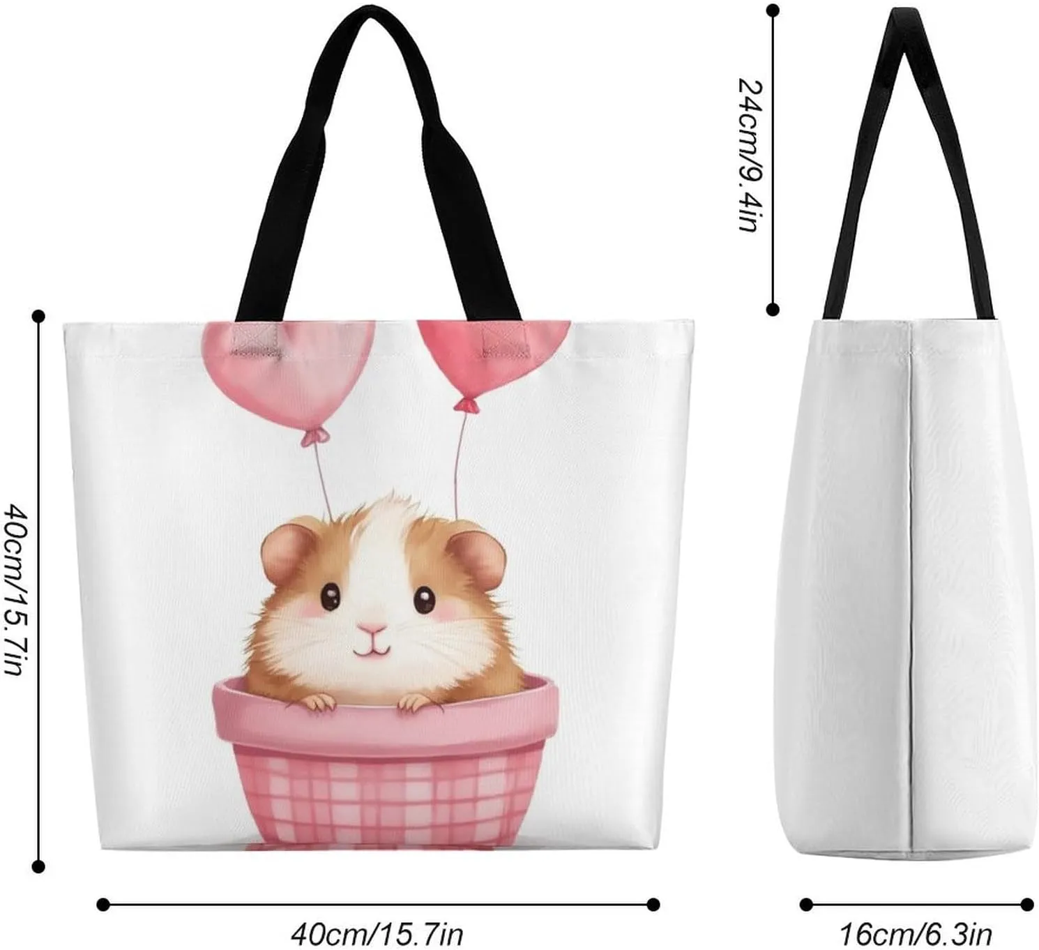 Portable Large Tote Bag for Women, Reusable Grocery Shoulder Bag Multipurpose Shopping Bags