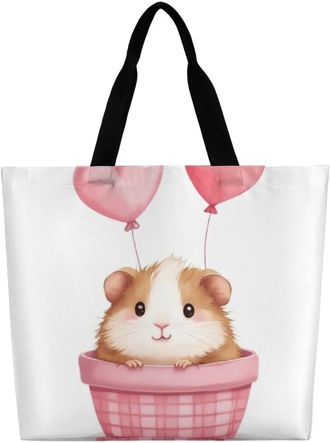 Portable Large Tote Bag for Women, Reusable Grocery Shoulder Bag Multipurpose Shopping Bags