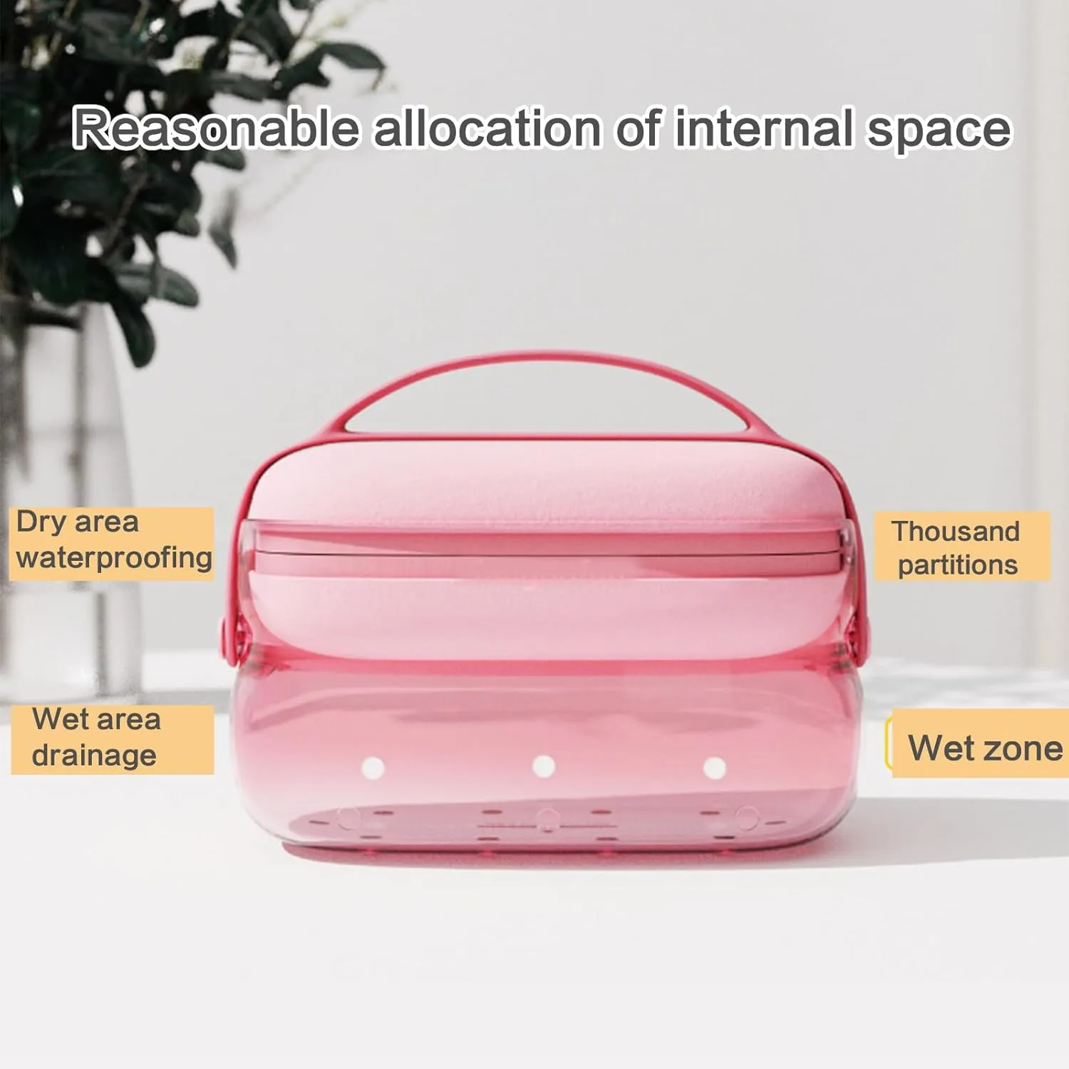 Practical Travel Cosmetic Organized Makeup Bag Dry Wet Separation For Women Who Love Traveling And Efficient Packing