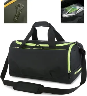 PreciousU Mens 40L Sports Training Waterproof Overnight Carry on Gym Duffle Bag with Shoe Compartment,Wet Material Separation for Fitness,Weekender Traveling and Airplane Flight