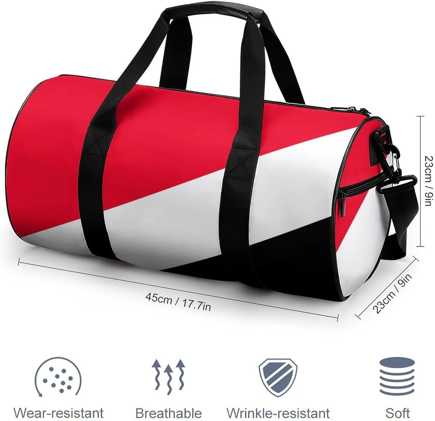 Principality Sealand Flag Sports Duffel Bag for Men Women with Shoe Compartment Gym Weekender Tote
