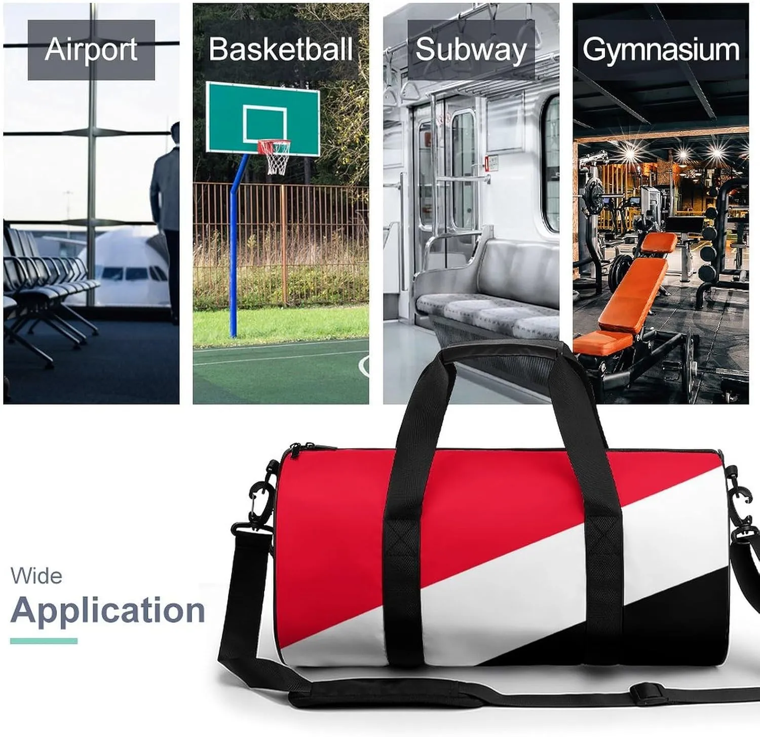 Principality Sealand Flag Sports Duffel Bag for Men Women with Shoe Compartment Gym Weekender Tote