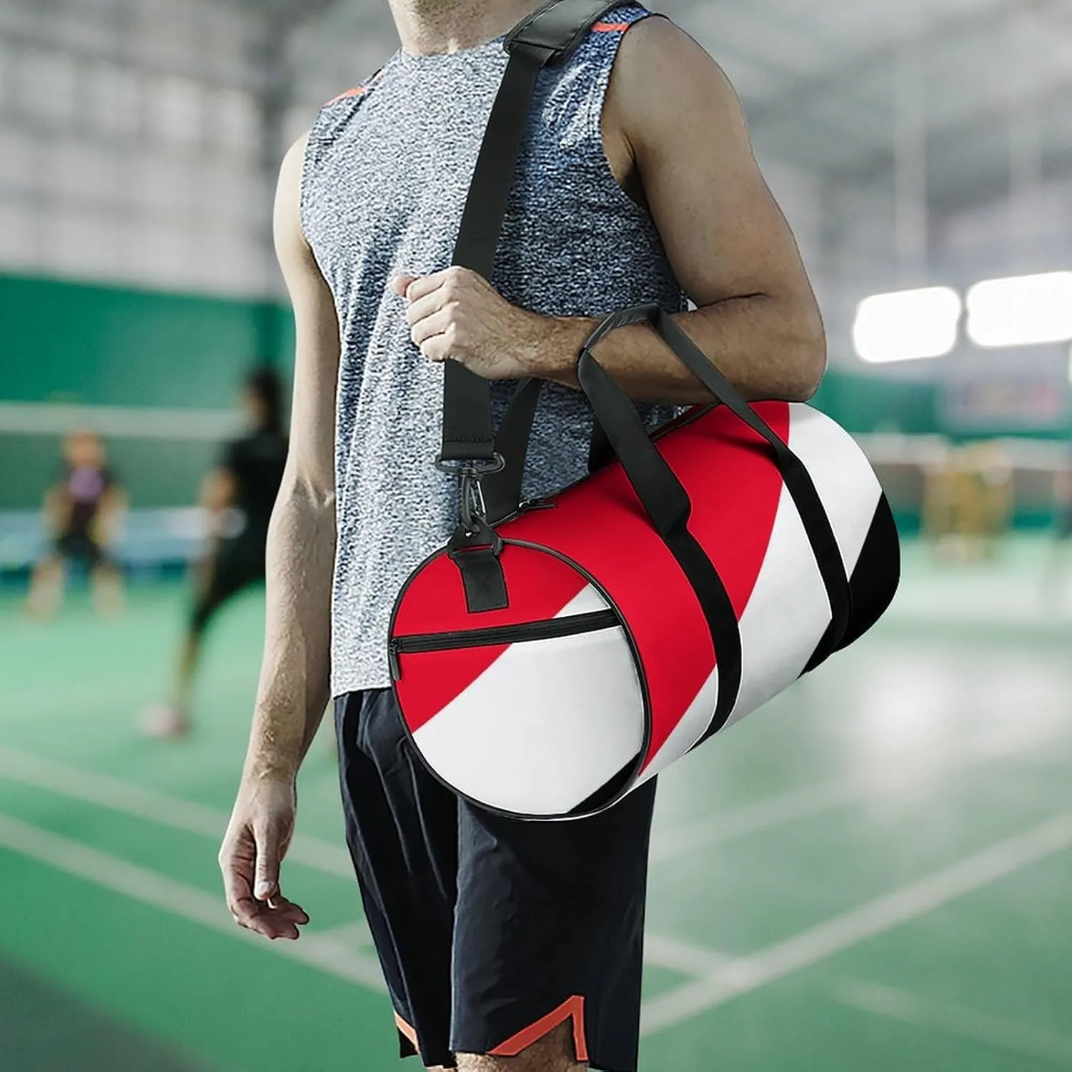 Principality Sealand Flag Sports Duffel Bag for Men Women with Shoe Compartment Gym Weekender Tote