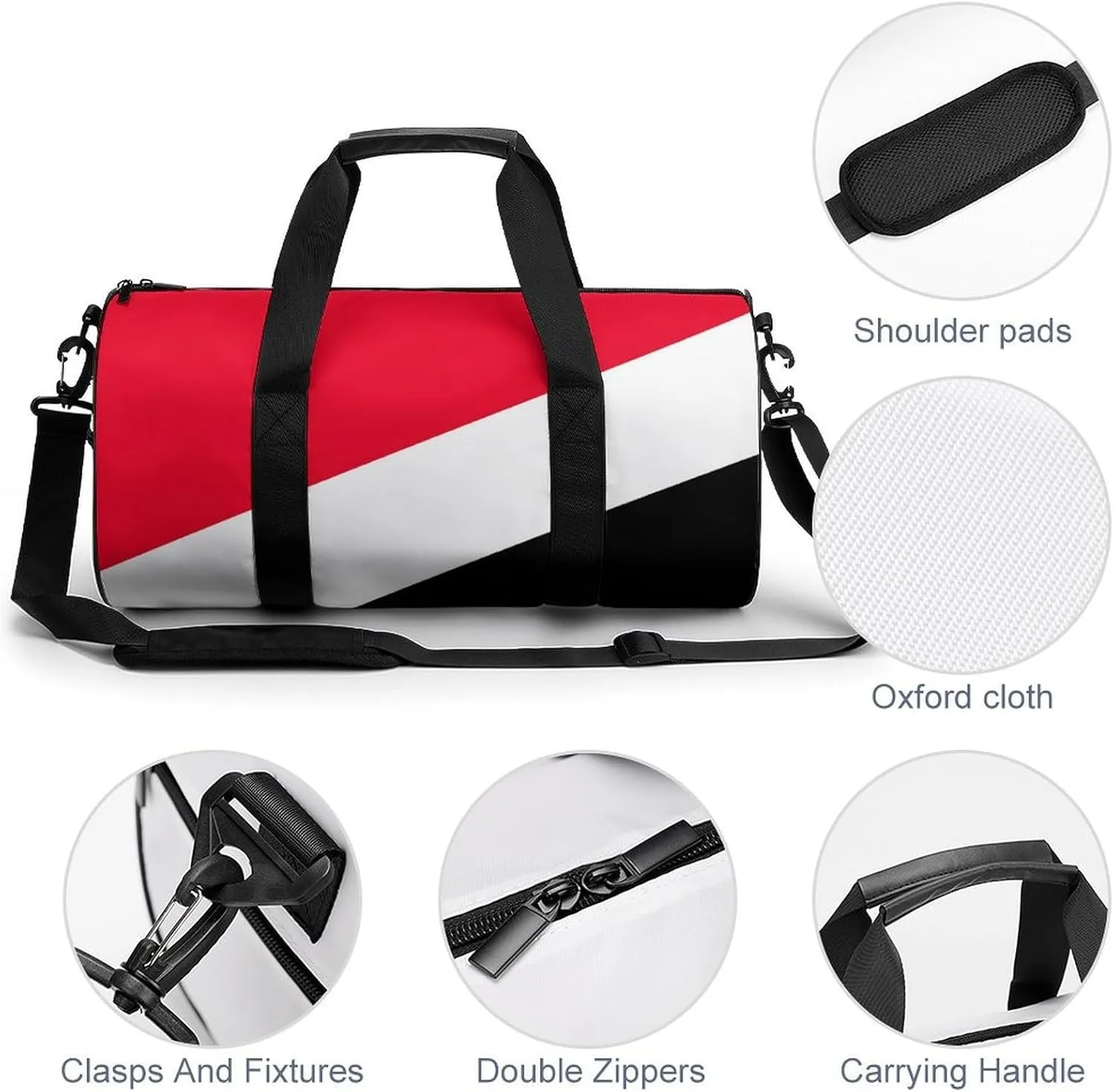Principality Sealand Flag Sports Duffel Bag for Men Women with Shoe Compartment Gym Weekender Tote