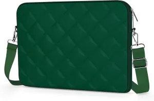 Puffy Quilted Laptop Sleeve with a Removable Shoulder Strap Compatible with MacBook Air 15 inch M2 A2941 2023/Pro 15 A1990 A1707, 15 Surface Laptop 5/4/3,Dell XPS 15,HP Stream 14 inch