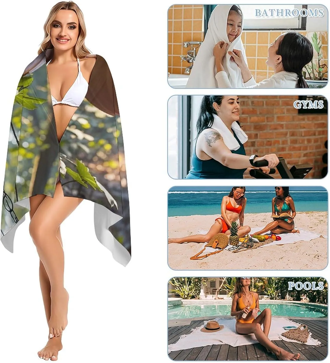 Pumpkin Lantern in The Woods Beach Towel Oversized Beach Blanket Quick Drying Pool Towels 31x63 Inches Waterproof Sandproof Outdoor Travel Towel Summer Essentials for Travel, Camping, Hiking