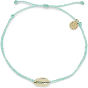 Pura Vida Gold or Silver Cowrie Cord Adjustable Anklet w/Charm, Waterproof