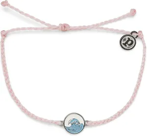 Pura Vida Silver or Gold Make Waves Bracelet - 100% Waterproof, Adjustable Band - Plated Brand Charm