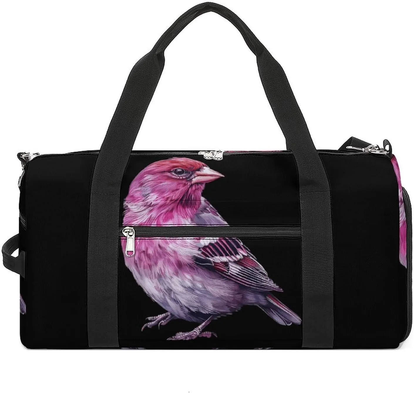 Purple Finch Bird Funny Gym Bag Travel Duffel Bags Carry On Weekender Overnight Bag for Women Men