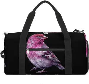 Purple Finch Bird Funny Gym Bag Travel Duffel Bags Carry On Weekender Overnight Bag for Women Men