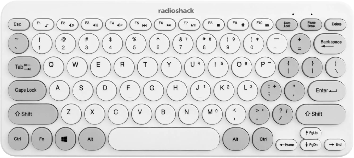RadioShack Wireless Keyboard & Mouse Combo 2.4 G (White)