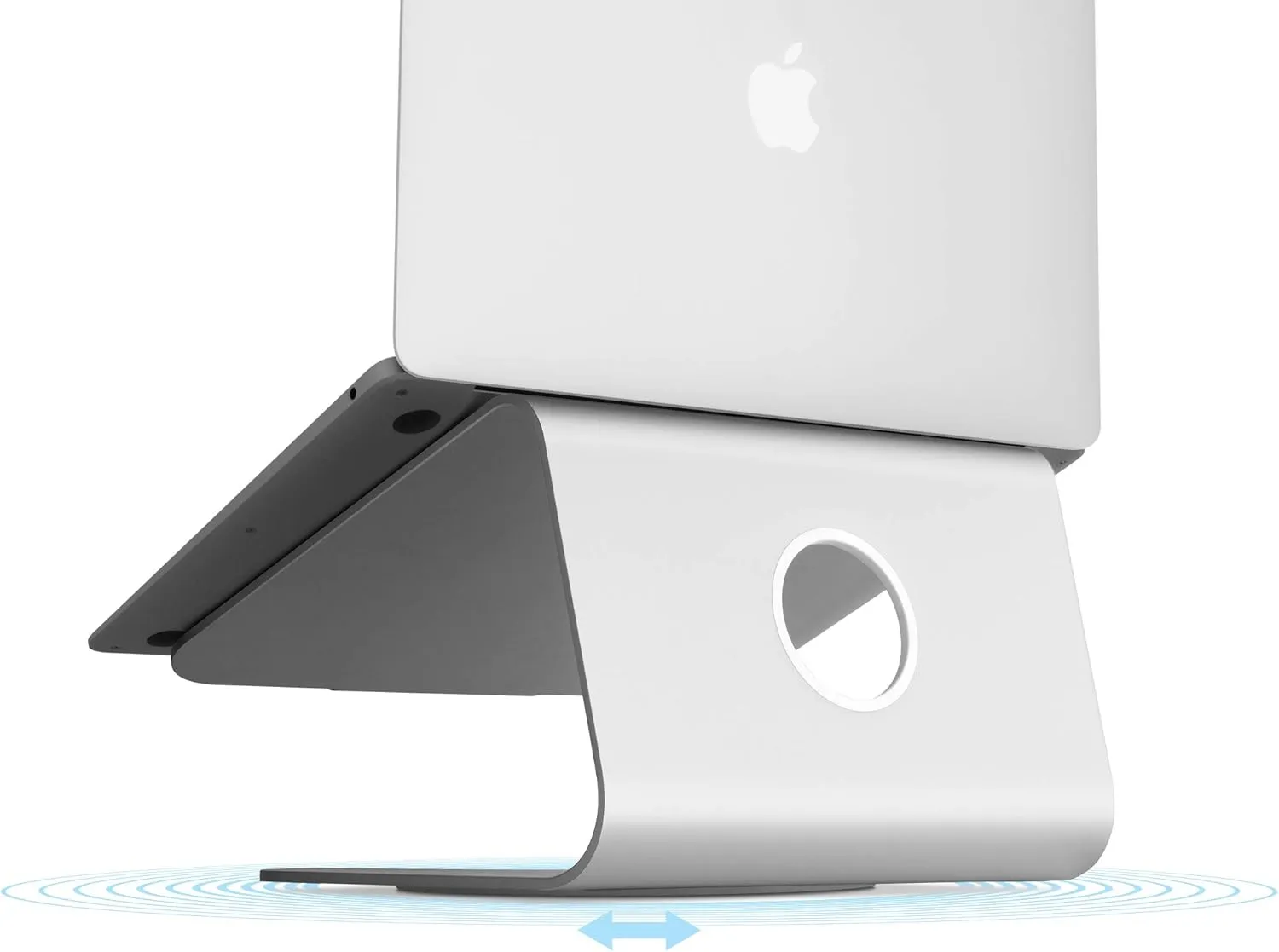 Rain Design mStand360 Laptop Stand with Swivel Base, Silver (Patented) - 10036
