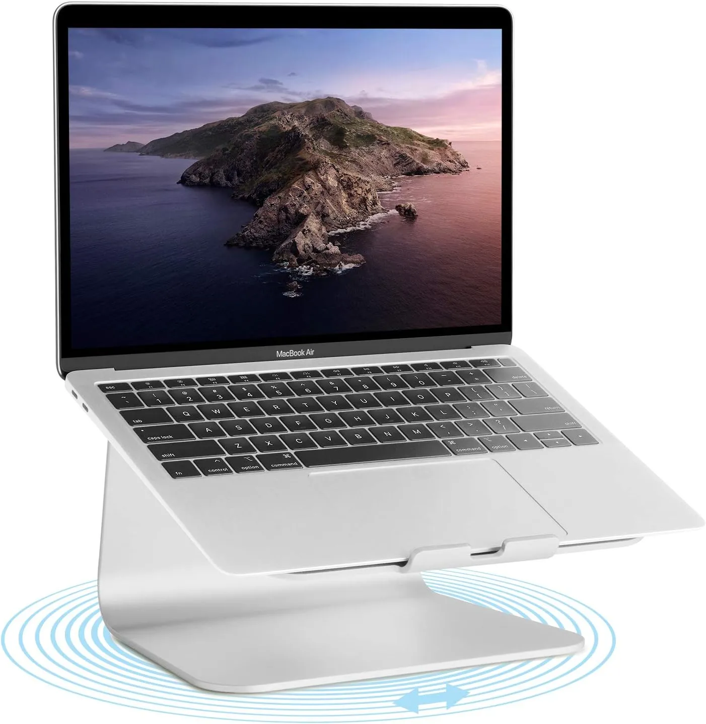 Rain Design mStand360 Laptop Stand with Swivel Base, Silver (Patented) - 10036