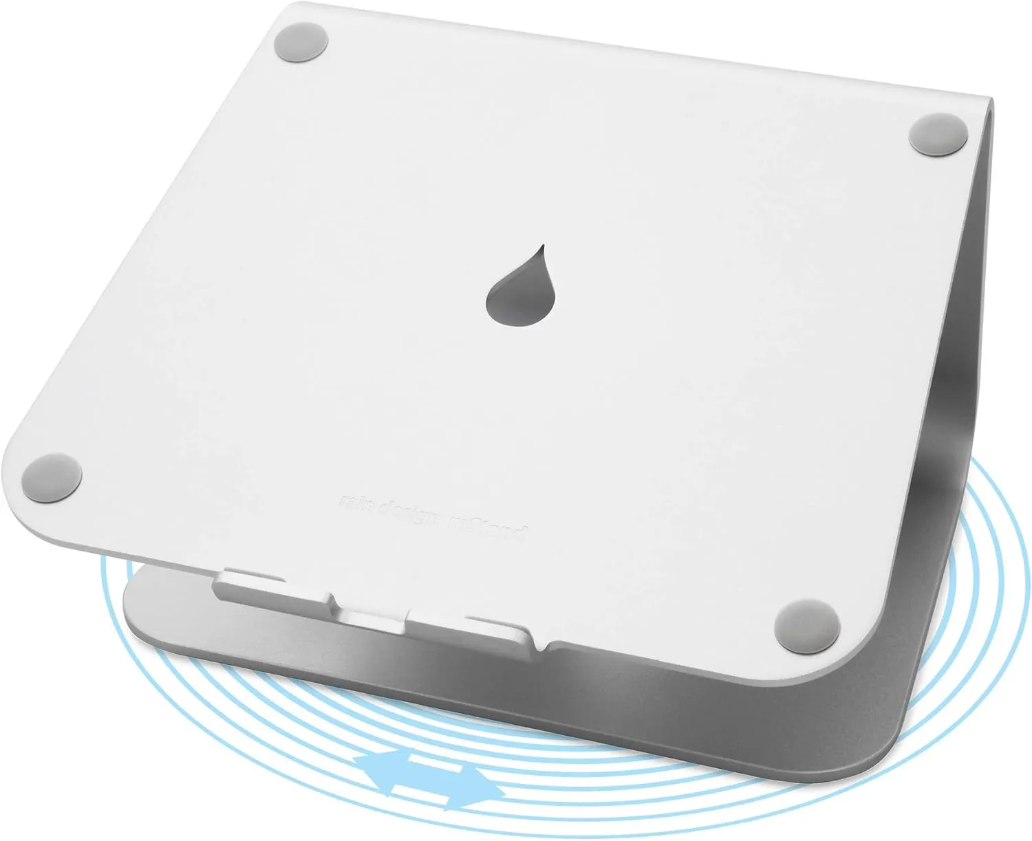 Rain Design mStand360 Laptop Stand with Swivel Base, Silver (Patented) - 10036