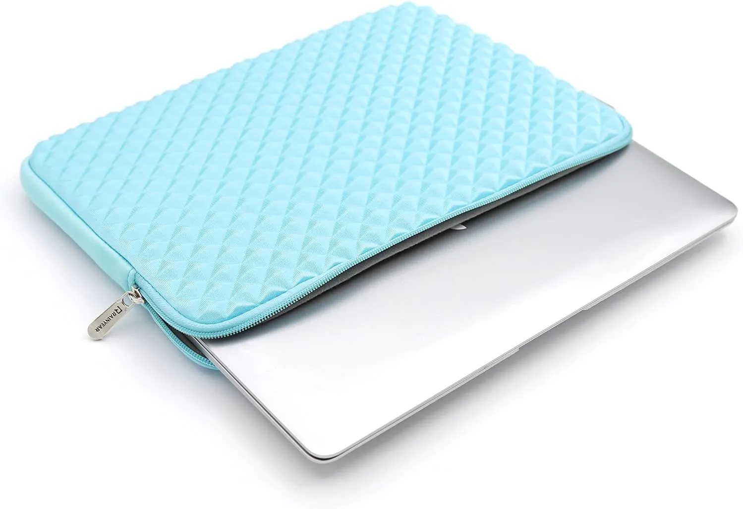 RAINYEAR 16 Inch Laptop Sleeve Diamond Foam Shock Resistant Padded Protective Case Fluffy Lining Zipper Cover Carrying Bag Specially Compatible with New 16" MacBook Pro A2141 A2485 M1 M2 M3 M4(Blue)