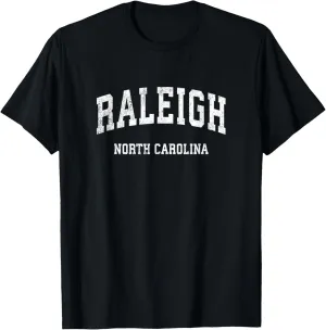 Raleigh North Carolina NC Vintage Athletic Sports Design T-Shirt