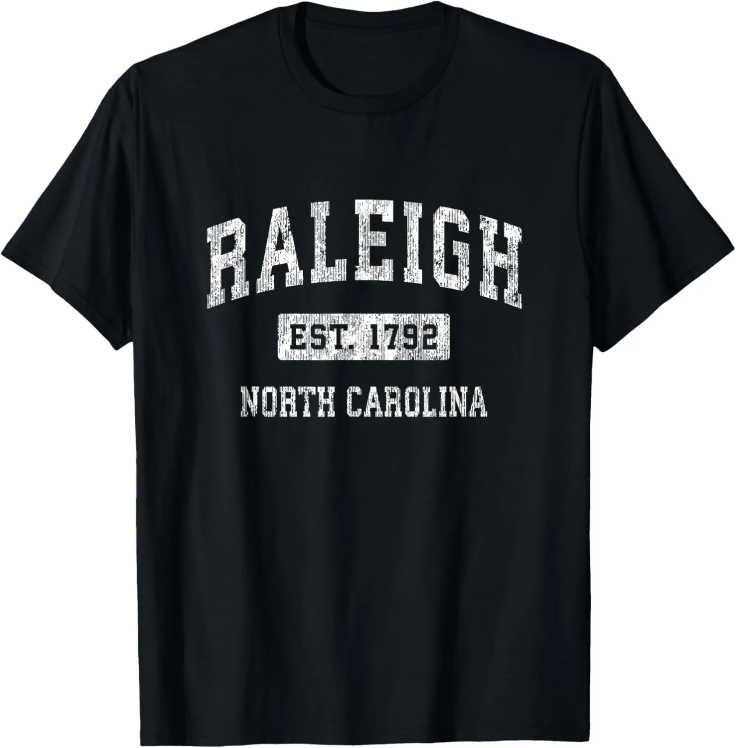 Raleigh North Carolina NC Vintage Established Sports Design T-Shirt