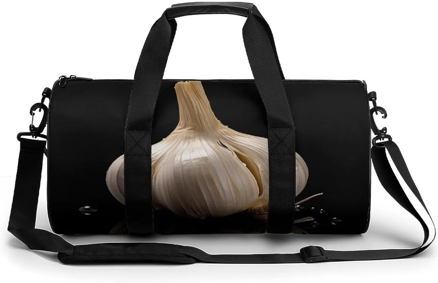 Raw Garlic Sport Gym Duffle Travel Bag for Women Men Overnight Weekender Bag with Shoe Compartment,Wet Pocket, 17.7in/9in/9in, style
