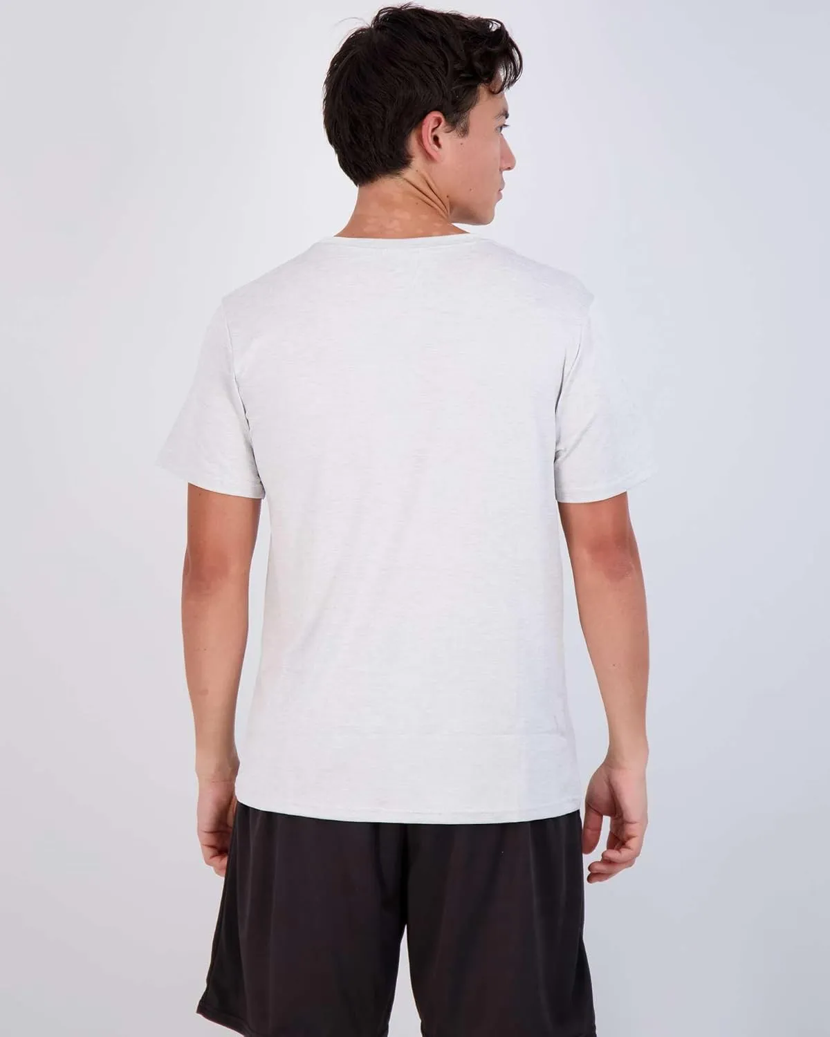 Real Essentials 5 Pack: Men’s Short Sleeve Dry Fit Active Crew Neck T Shirt - Athletic Running Gym Workout Tee Tops