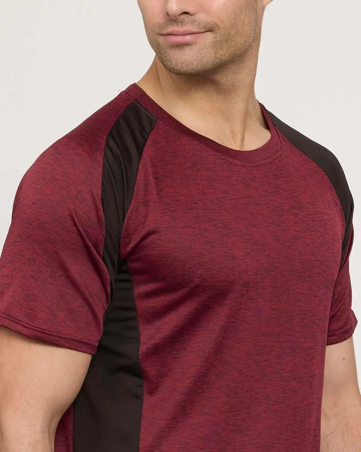 Real Essentials 5 Pack: Men’s Short Sleeve Dry Fit Active Crew Neck T Shirt - Athletic Running Gym Workout Tee Tops
