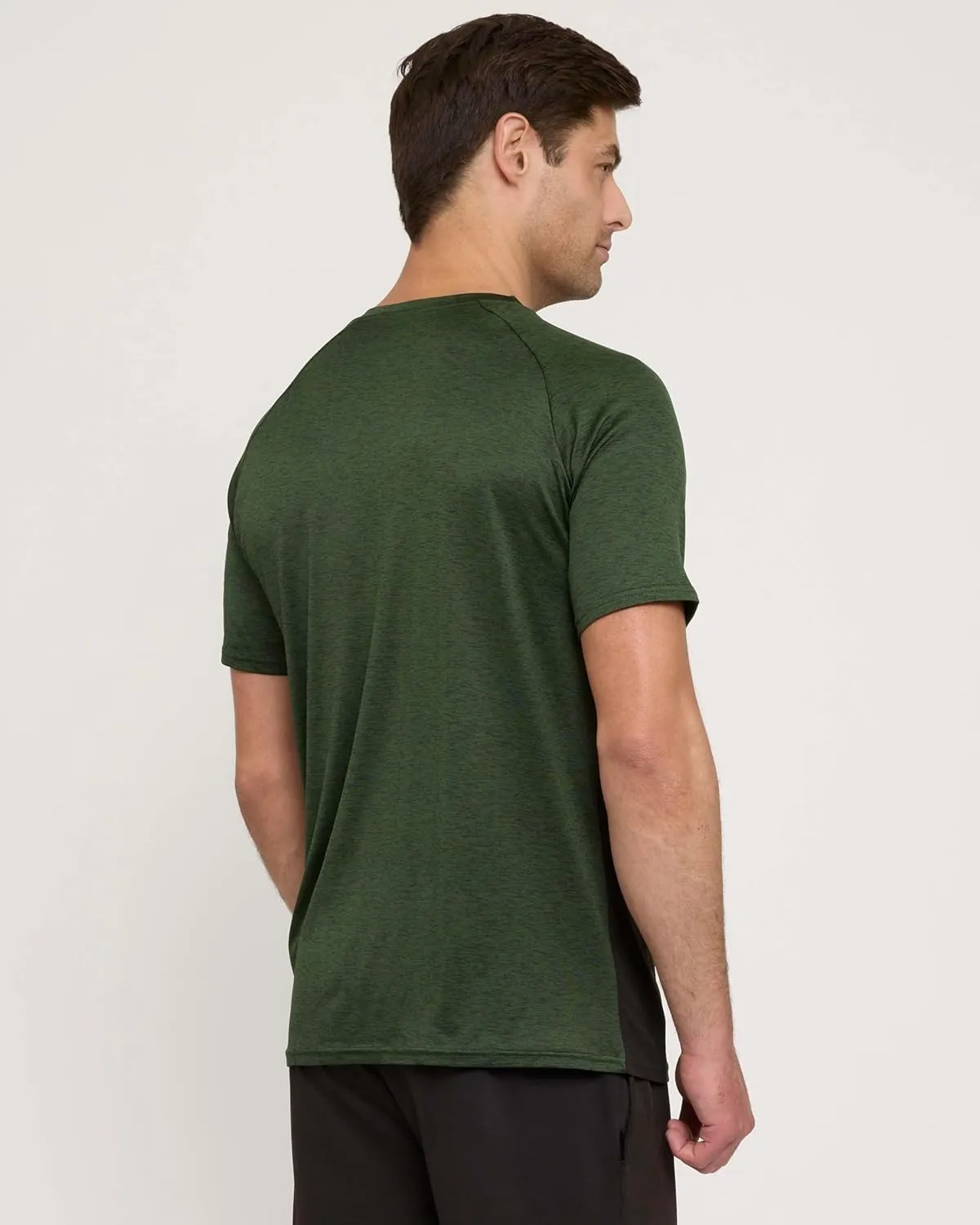 Real Essentials 5 Pack: Men’s Short Sleeve Dry Fit Active Crew Neck T Shirt - Athletic Running Gym Workout Tee Tops