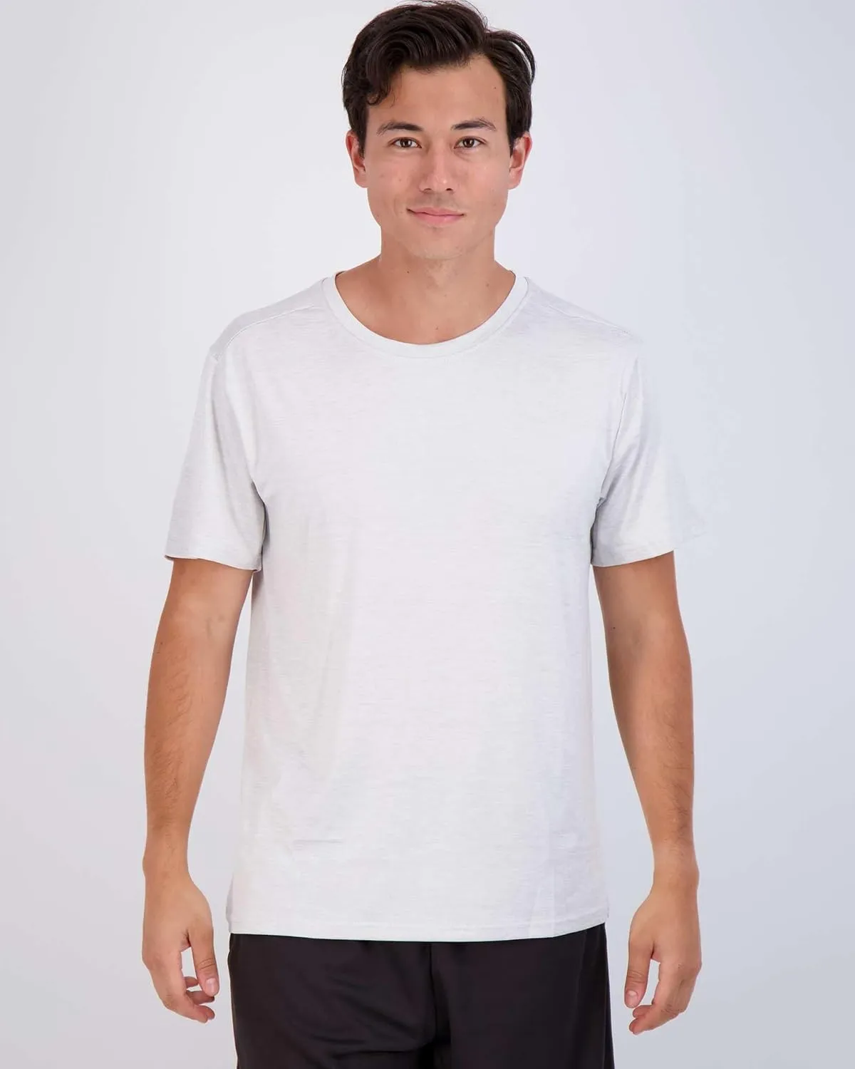 Real Essentials 5 Pack: Men’s Short Sleeve Dry Fit Active Crew Neck T Shirt - Athletic Running Gym Workout Tee Tops