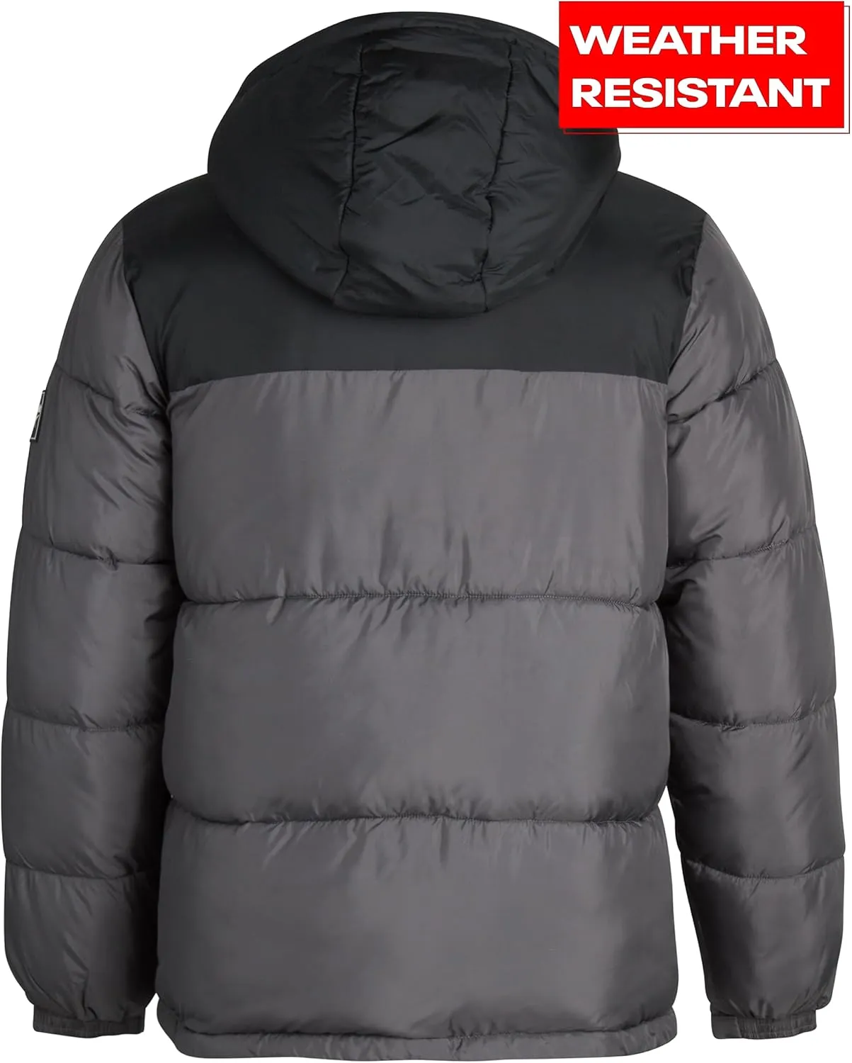 Reebok Mens Puffer Jacket - Heavyweight Quilted Mens Jacket with Wide Hood - Weather Resistant Winter Jackets for Men (S-XL)