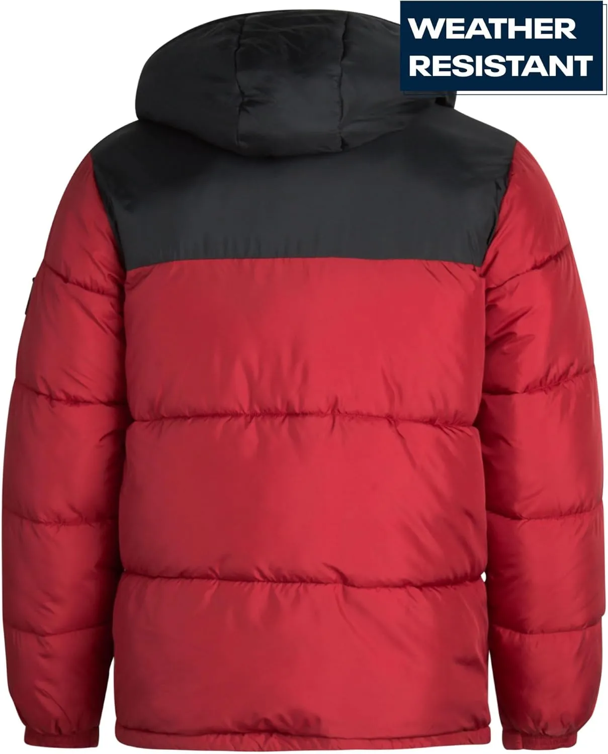 Reebok Mens Puffer Jacket - Heavyweight Quilted Mens Jacket with Wide Hood - Weather Resistant Winter Jackets for Men (S-XL)