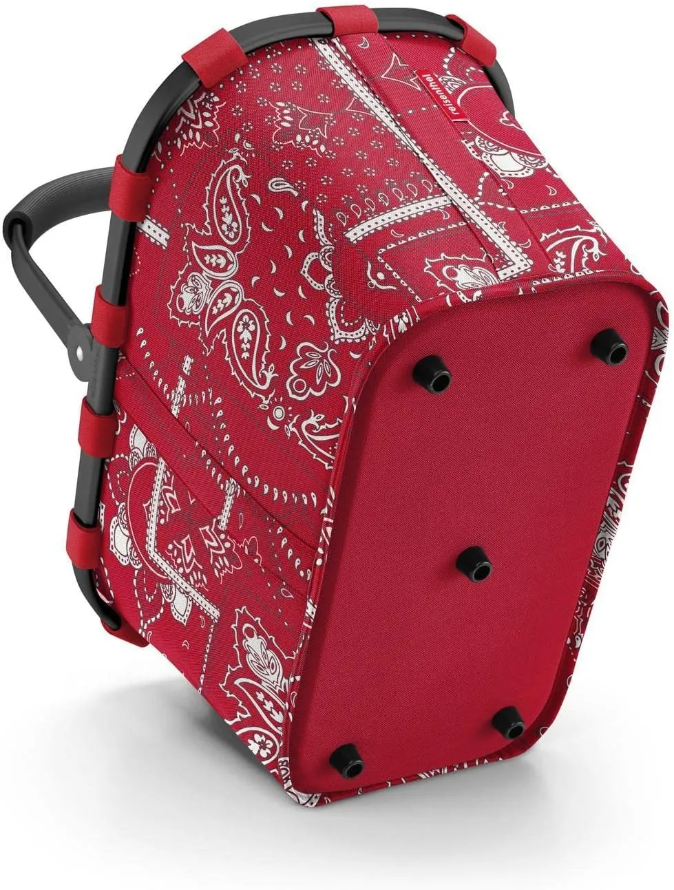 Reisenthel Carrybag Frame Bandana, Red, Sturdy Shopping Basket with Lots of Storage Space and Practical Inner Pocket, Elegant and Water-Repellent, Bandana Red, standard size, Casual