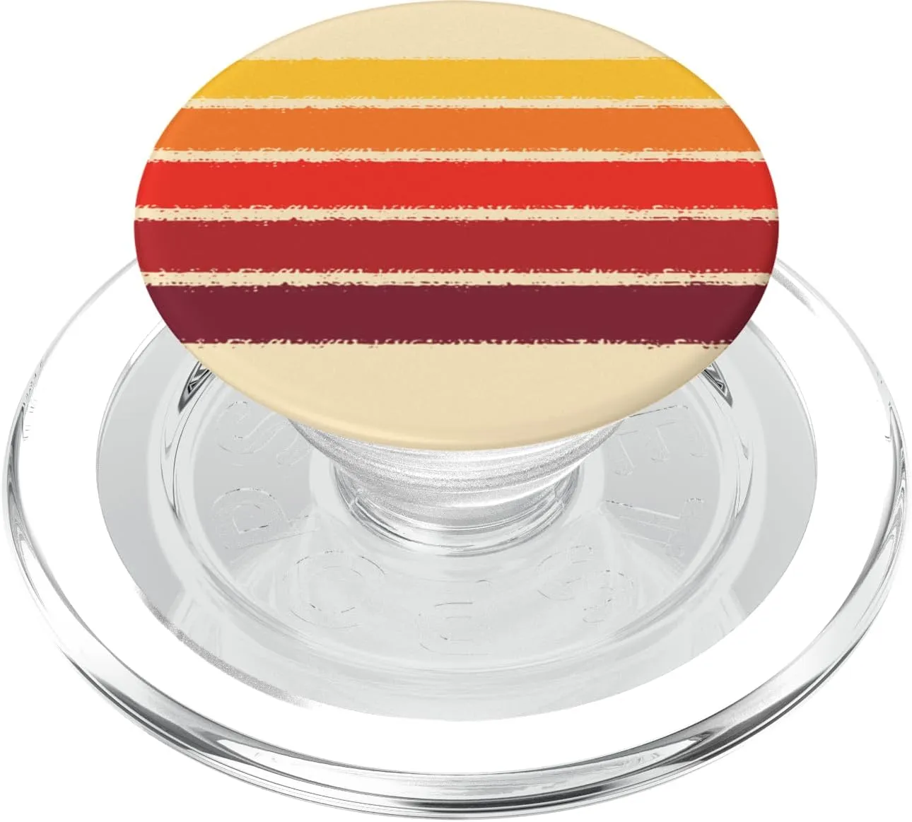 Retro Sunset Stripes 70s 80s Aesthetic Grunge Brush Stripe PopSockets PopGrip for MagSafe