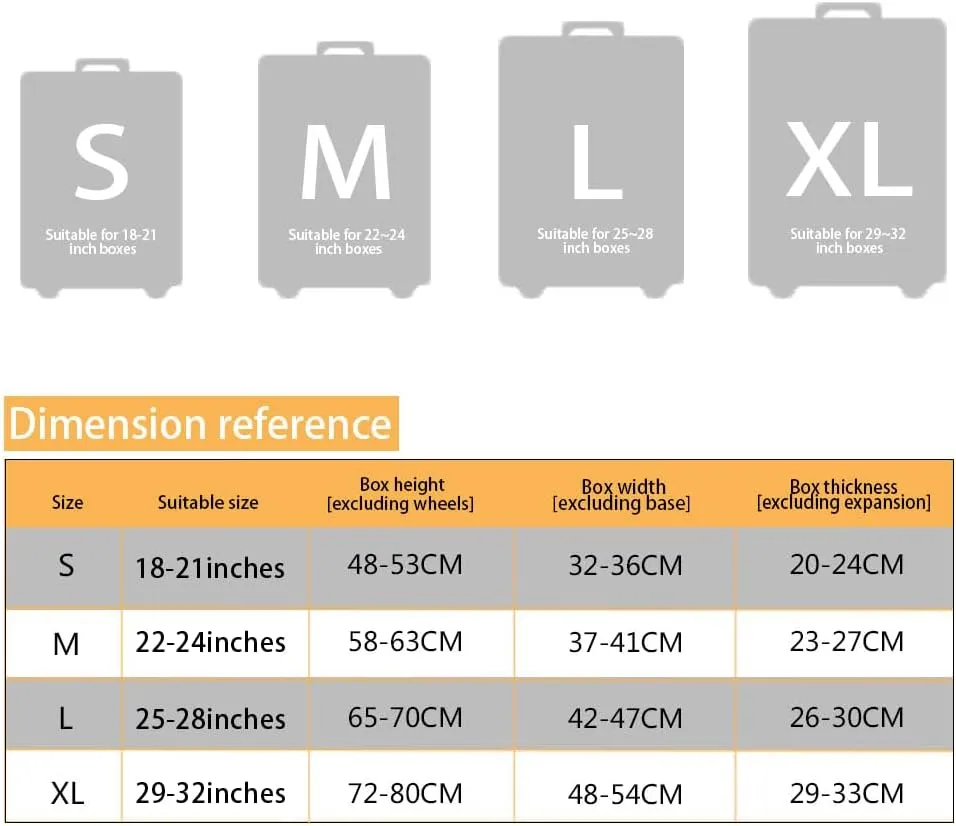 Reusable Zipper Suitcase Cover, Fashion Suitcase Protective Covers Anti-Theft & Acratchproof Travel Baggage Protector for Luggage Travel Cases American Flag
