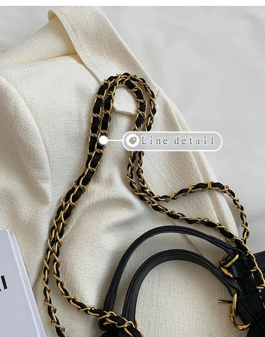 Rhombus Design High capacity Big Shoulder &Mini Bag Set
