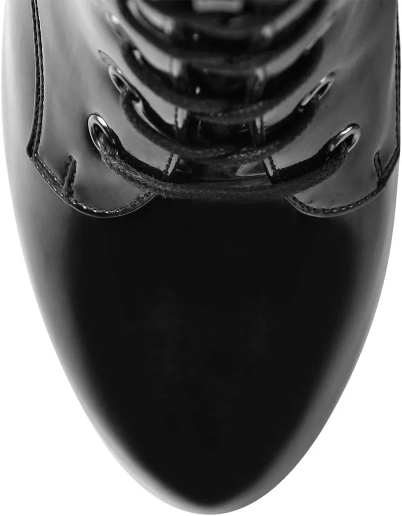 Richealnana Women's Men's Platform Lace Up Zipper Side Knee High Boots