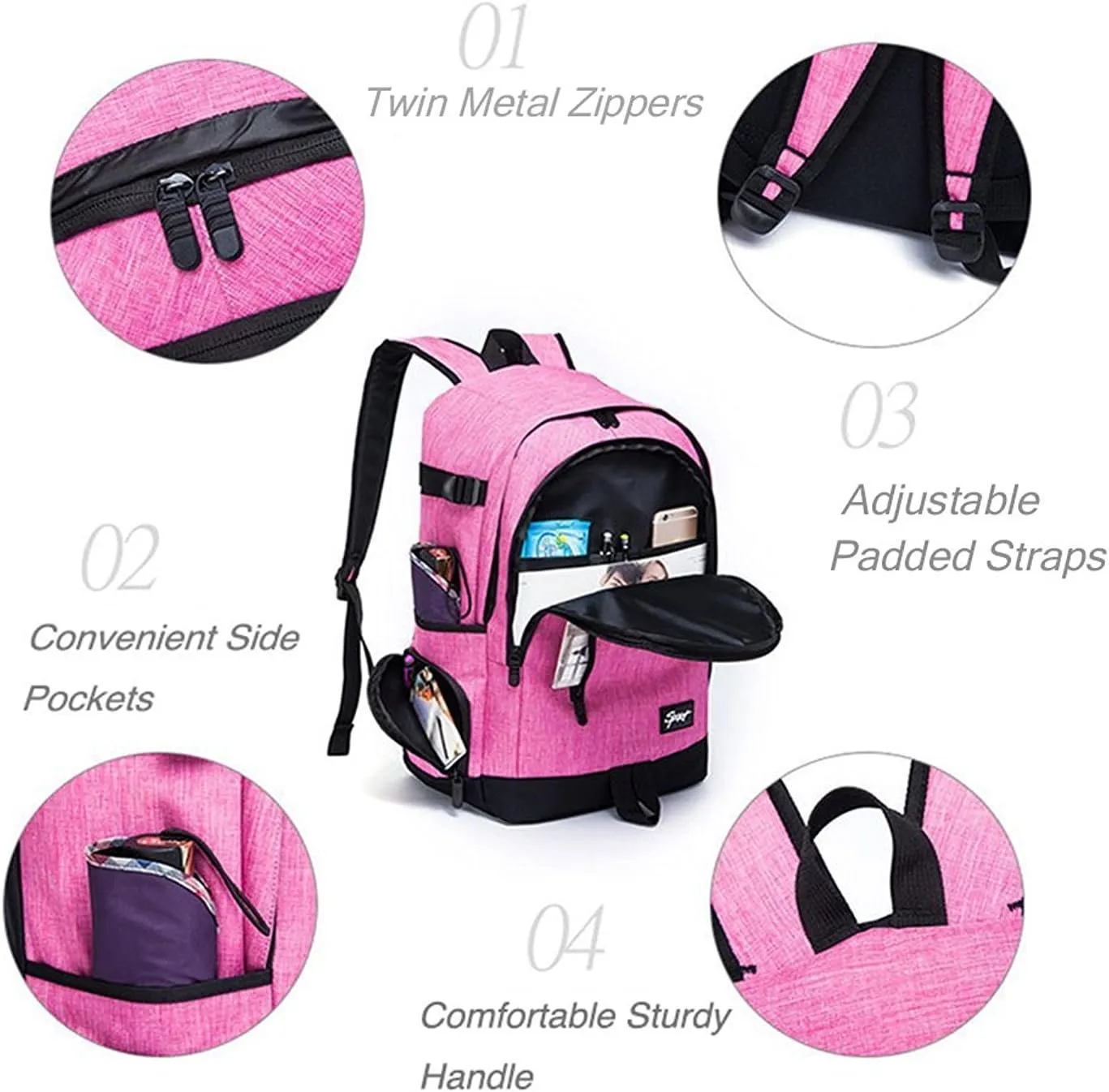 rickyh style School Backpack Travel Bag for Men & Women Lightweight College Back Pack with Laptop Compartmen