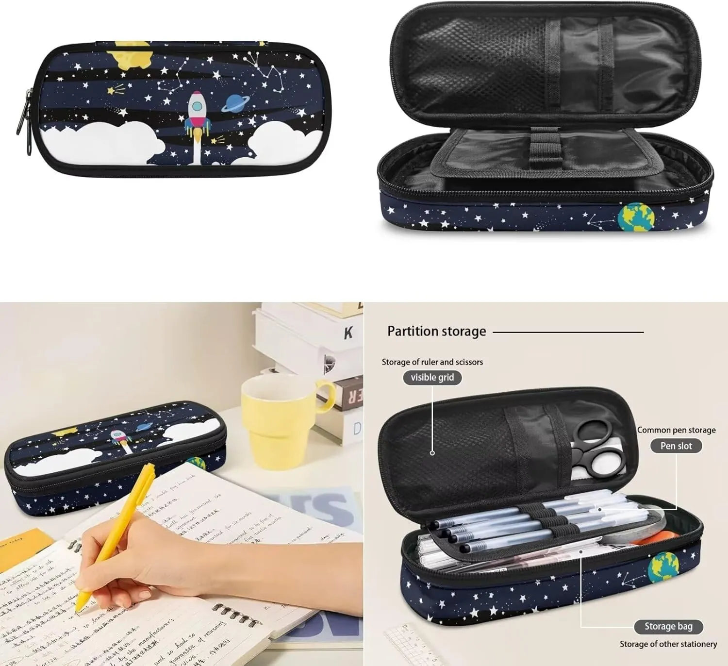 Rocket Launch Children's Backpack 3-Piece Set Girls School Backpack Schoolbag Laptop Bookbag Insulated Lunch Tote Bag Purse Teens Boys Kids