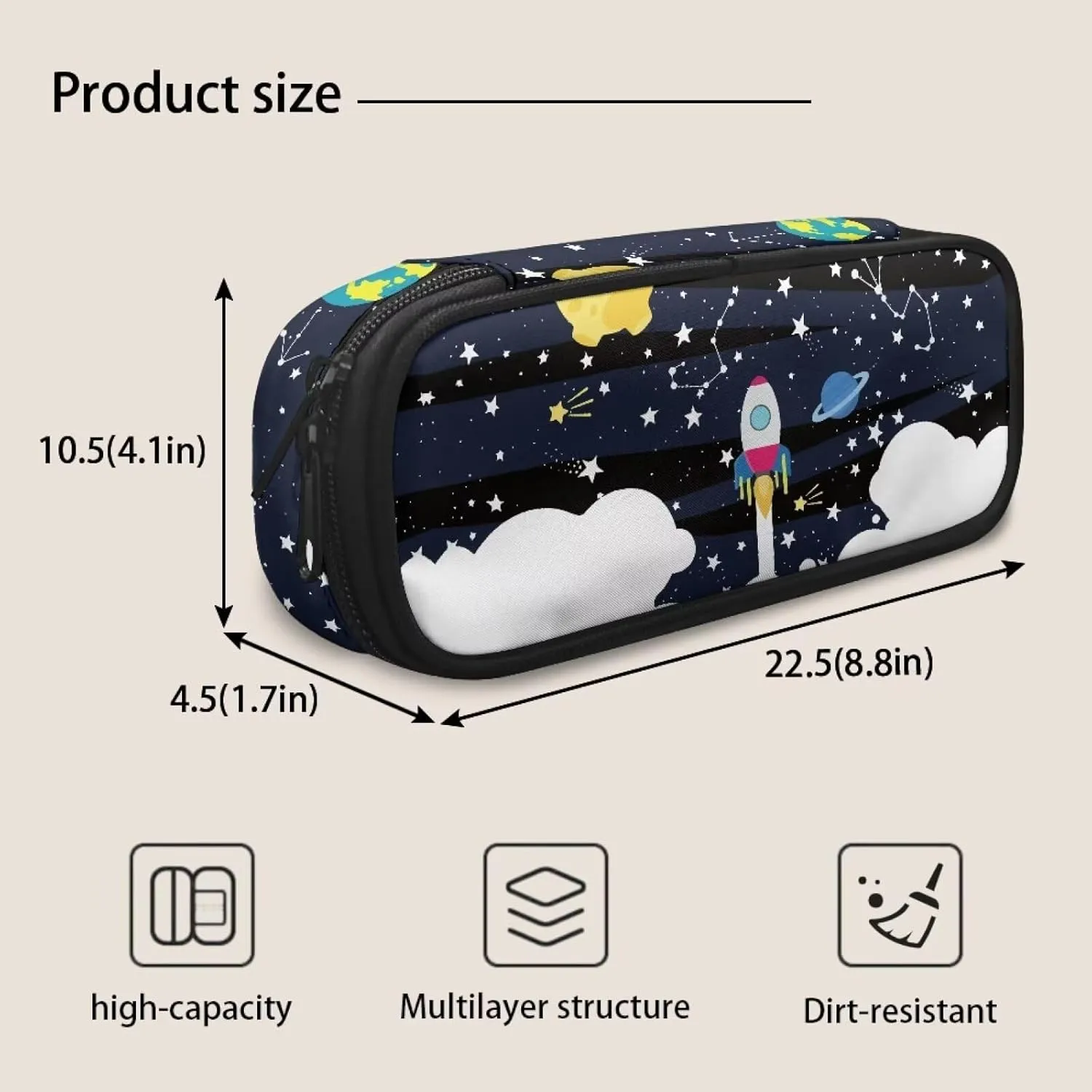 Rocket Launch Children's Backpack 3-Piece Set Girls School Backpack Schoolbag Laptop Bookbag Insulated Lunch Tote Bag Purse Teens Boys Kids