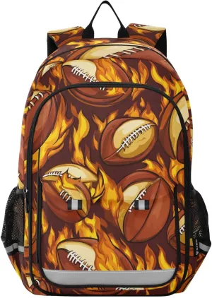 Rugby Ball Football Backpack for Boys Girls Elementary School Bag Kids Bookbag Travel Rucksack With Reflective Stripes Children's backpack