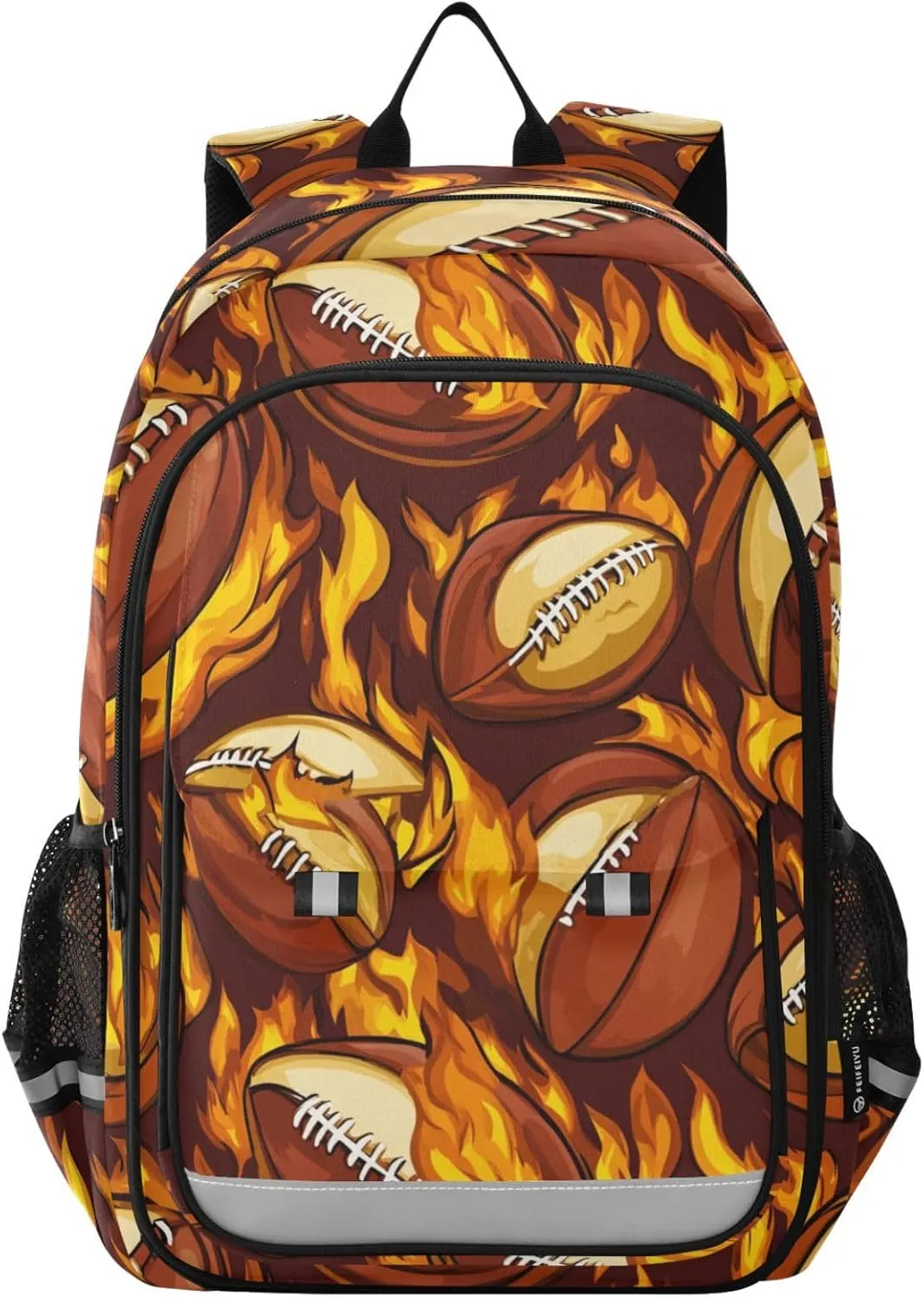 Rugby Ball Football Backpack for Boys Girls Elementary School Bag Kids Bookbag Travel Rucksack With Reflective Stripes Children's backpack