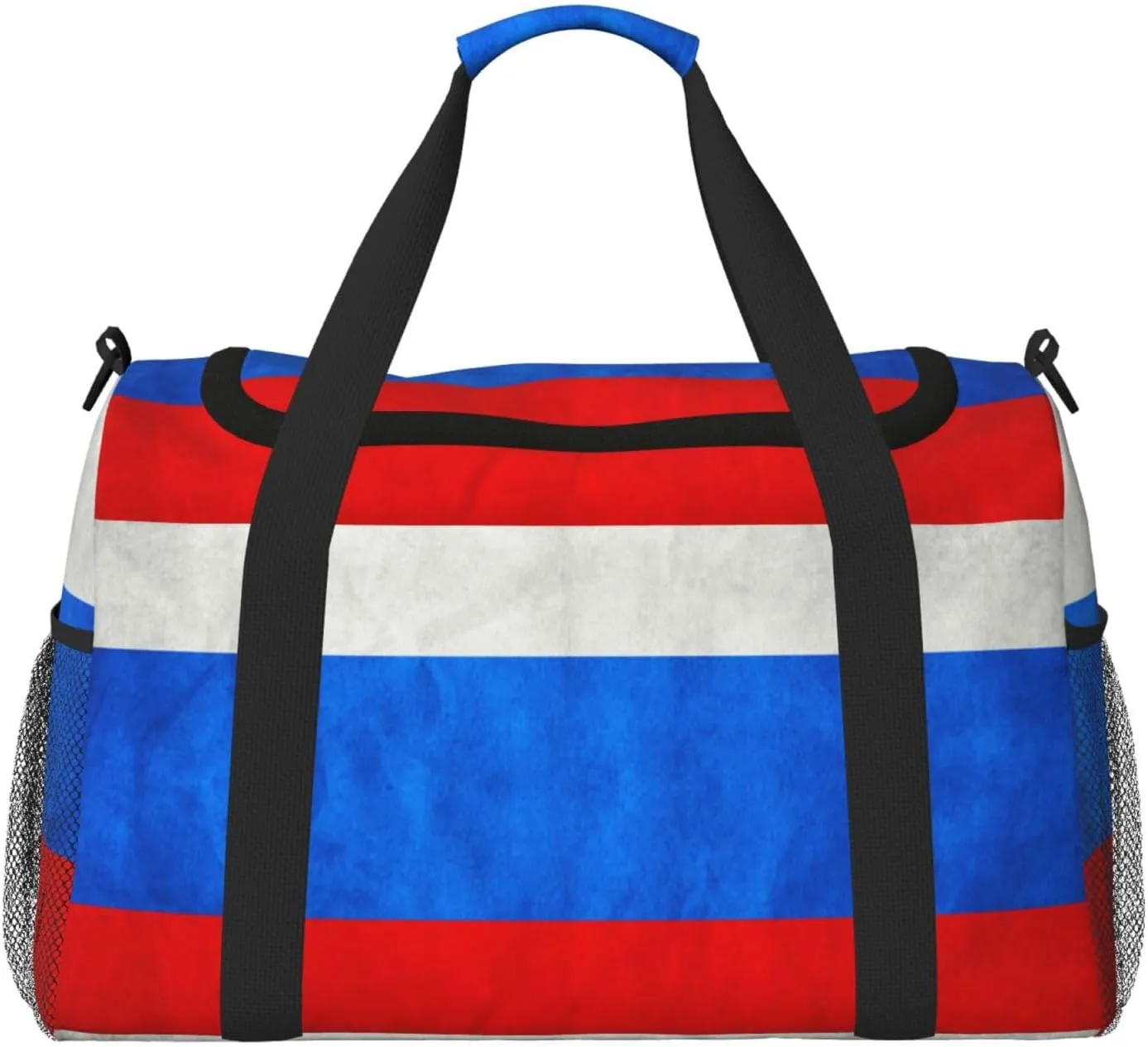 Russia Grungy Flag Travel Duffel Bag Large Foldable Waterproof Overnight Bag For Beach Swim Bags Pool Sports Gym