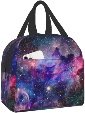 Rynx | Prelerdiy Galaxies Lunch Box - Insulated Lunch Bags For Women/Men Reusable Lunch Tote Bags, Perfect For Office/Camping/Hiking/Picnic/Beach/Travel