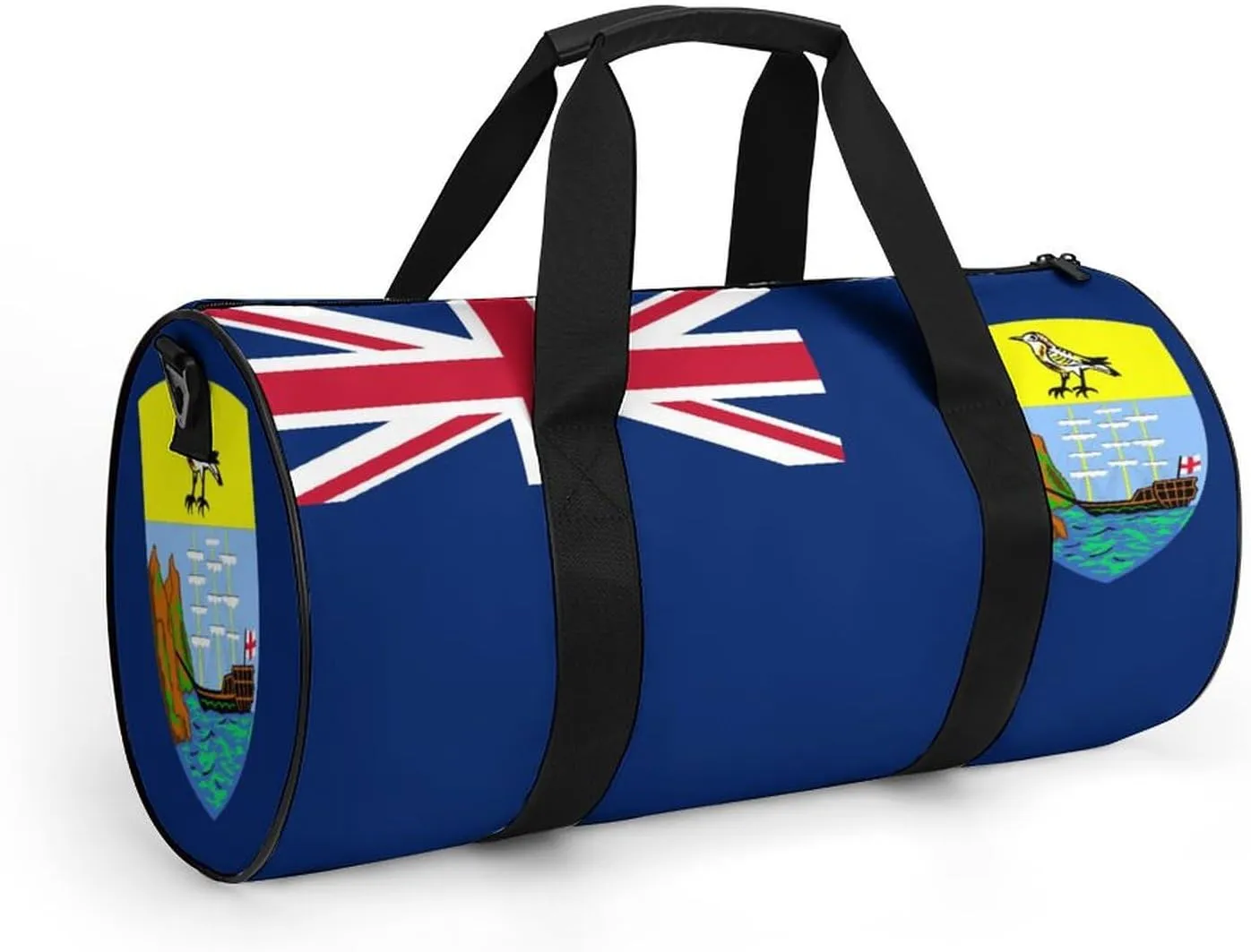 Saint Helena Flag Large Capacity Gym Duffel Bag for Men Women Dry Wet Separation Travel Overnight