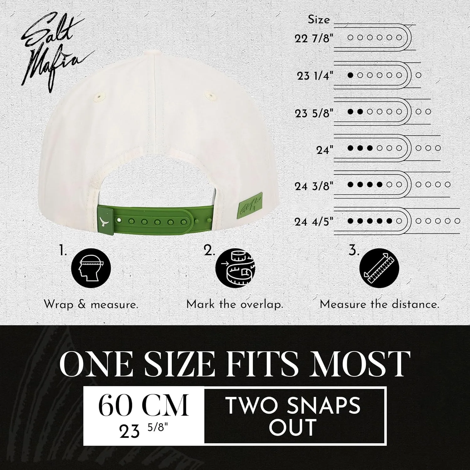 Salt Mafia Hats for Men - Waterproof Hats, 6 Panel Hat Curve Brim Snap Back Hat